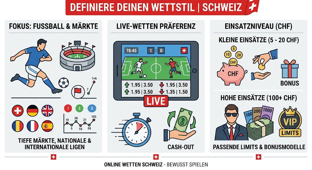 Definiere zuerst deinen Wettstil